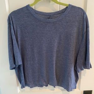 Lululemon Blue Cropped Top with Cutouts